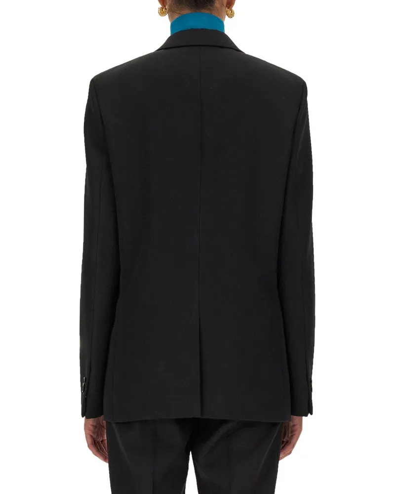 Bottega Veneta Single-Breasted Wool Blazer — Black Black