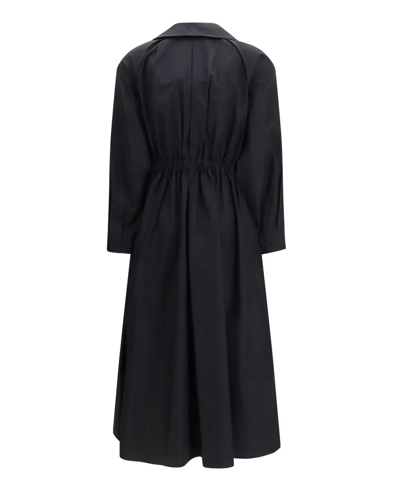 Max Mara Women's Pedaggi Midi Dress Cotton Poplin Nero Black