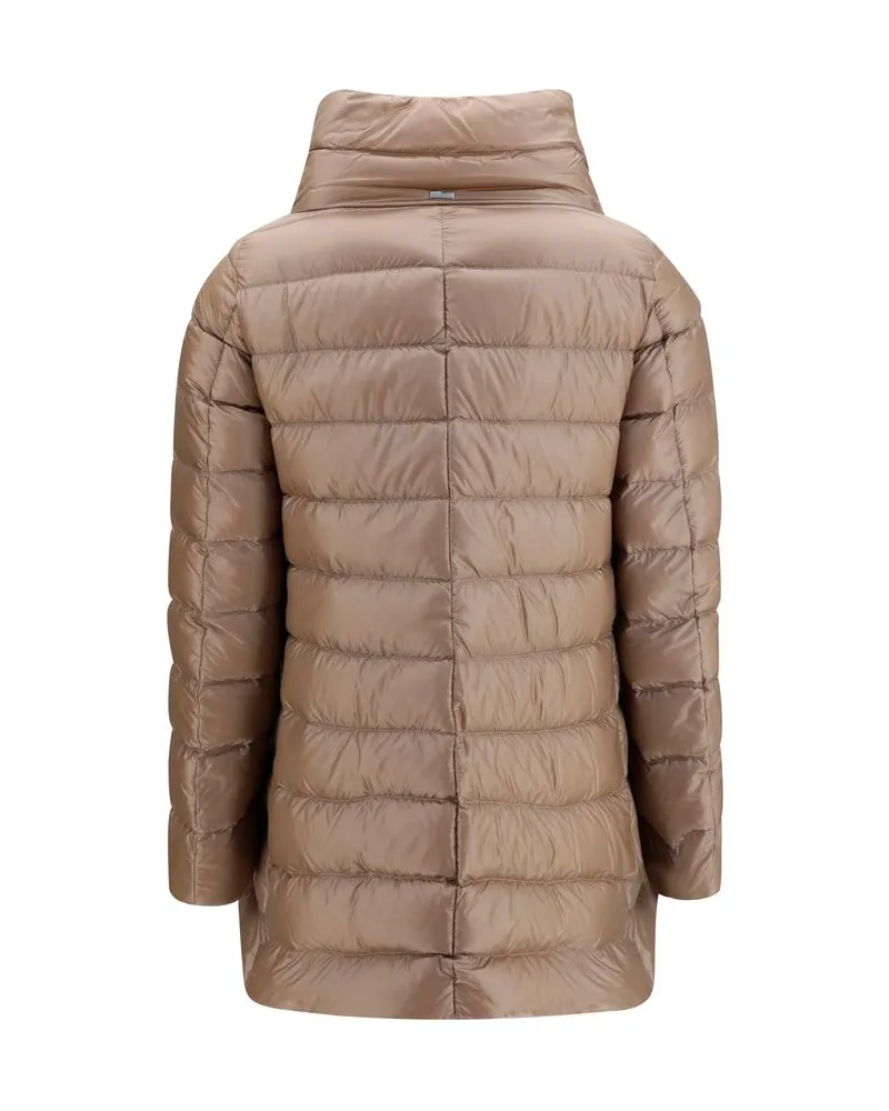 Herno Women's Beige Polyester Full-Length Jacket Clothing Beige
