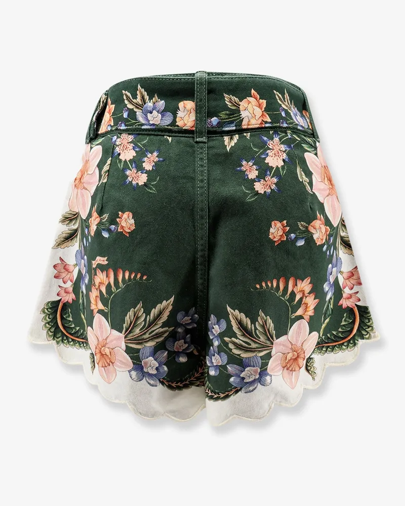 FARM Rio Women's Shorts Berry Garden Multicolour Cotton Green