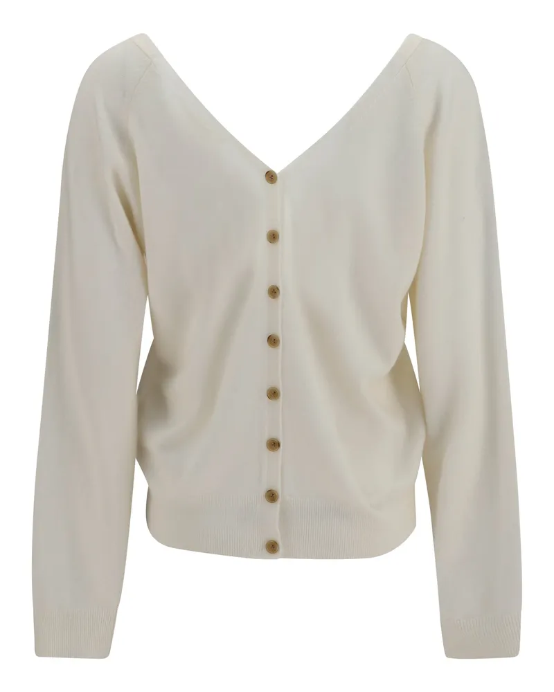 Lisa Yang Women's Cardigan Jiani Cashmere Cream (capra Hircus) Sweater Cream