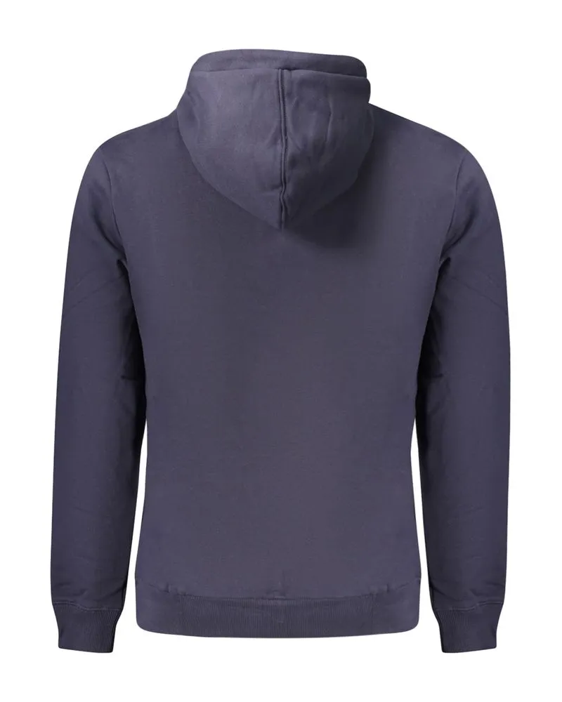 Napapijri Logo-Appliqué Cotton Hoodie — Blue Blue