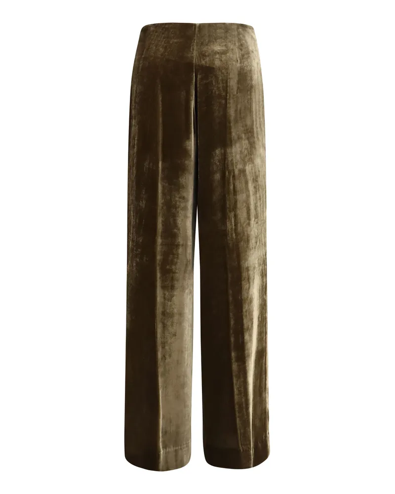 P.A.R.O.S.H. Women's Velvet Pants Tortora Viscose; Silk Trousers Brown