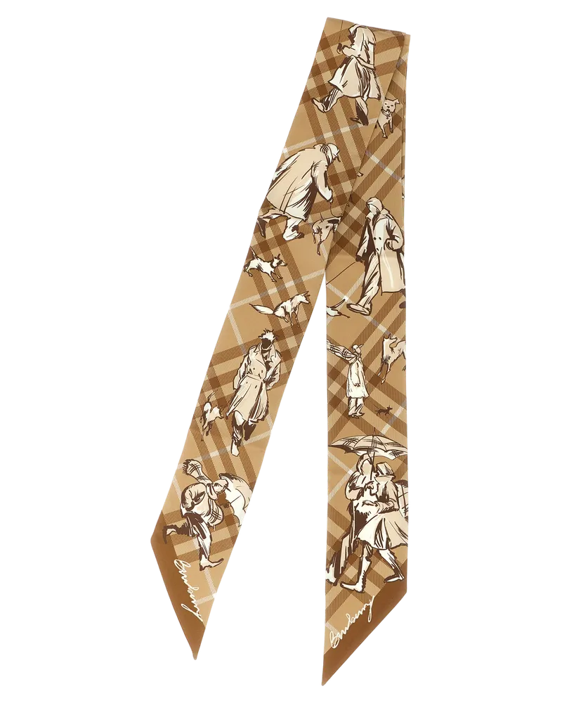Burberry Check Mates Scarf — Beige Beige