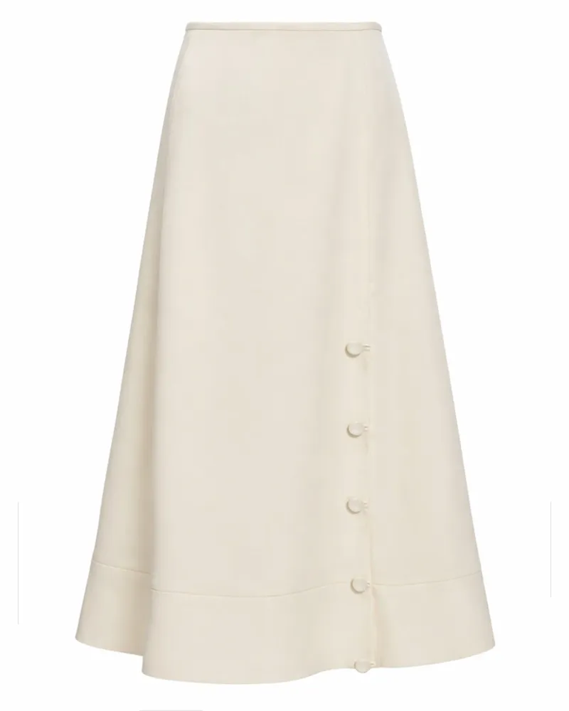 Jil Sander Satin Skirt — Beige Beige