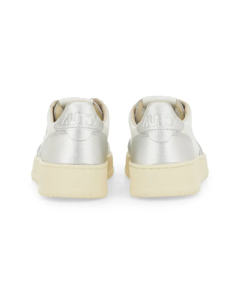 AUTRY Women's Sneakers Medalist Low Multicolour Leather Cow Trainers White