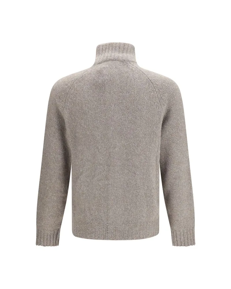 Brunello Cucinelli Wool Blend Button Cardigan — Grey 