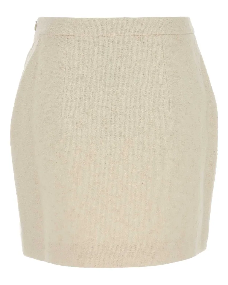 Alessandra Rich Women's Cream Tweed Mini Skirt Ivory Gonne Beige