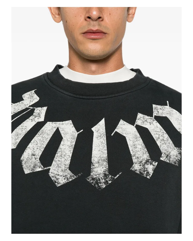 Palm Angels Logo-Print Sweatshirt — Black Black