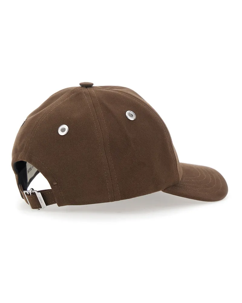 AMI Paris Men's Quota Hat Brown Tech Fabric Polyamide Brown