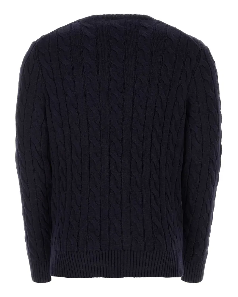 Ralph Lauren Men's Midnight Blue Cotton Sweater 001 Maglieria Navy