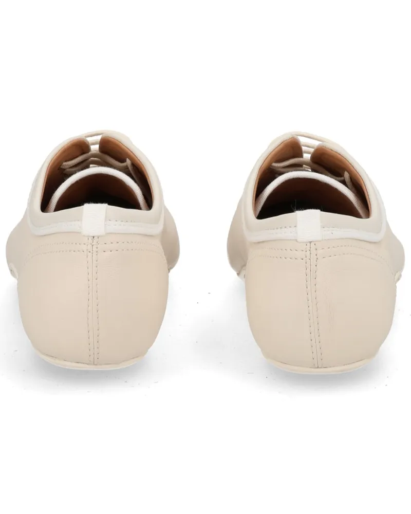 Dries van Noten Ballerina-Inspired Leather Sneaker — White White