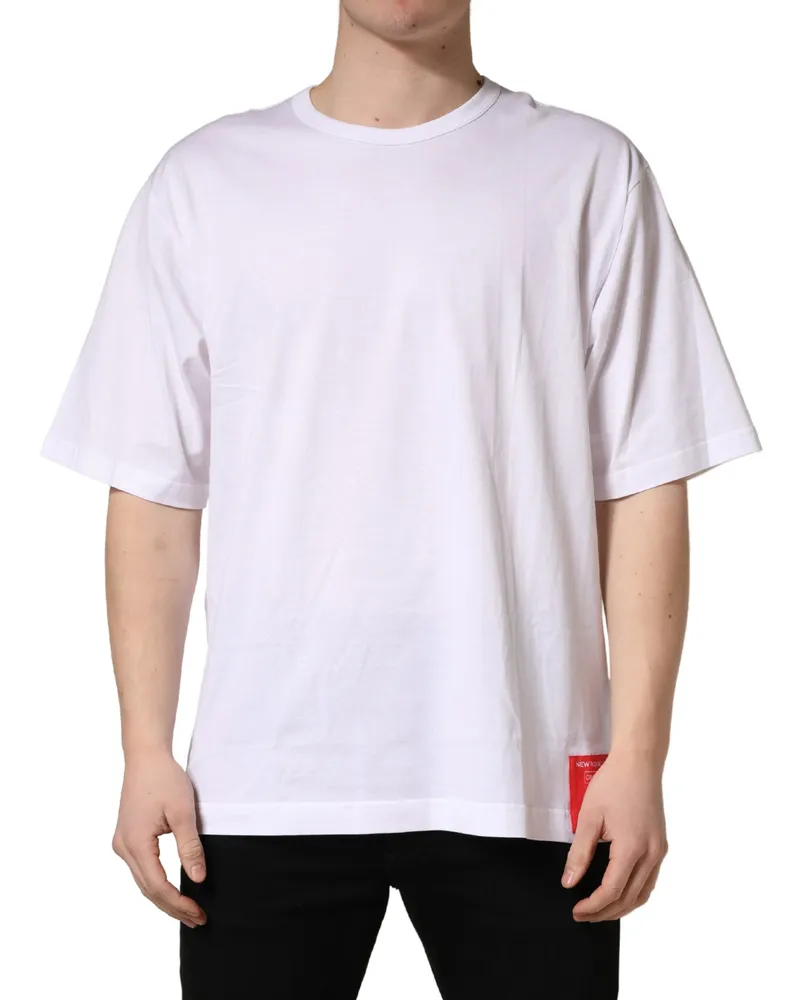 Dolce & Gabbana Cotton Crew Neck T-Shirt — White White