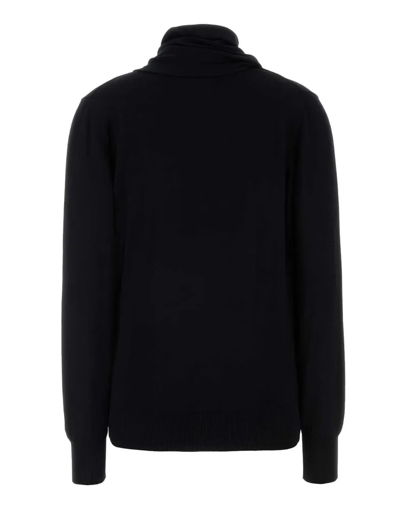 Jil Sander J01gp0130j14828 001 Black Lana Vergine Maglieria Sweater Black