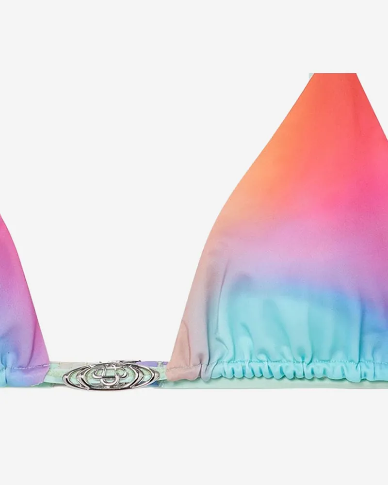 Casablanca Paris Women Top Bikini Glass Gradient Polyester Swimwear Sea Clothing Multicolor