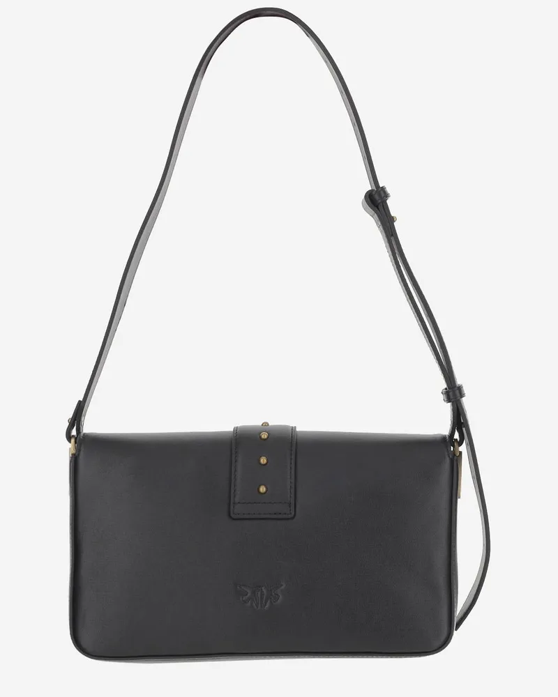 Pinko Women's Leather Shoulder Bag Black Black