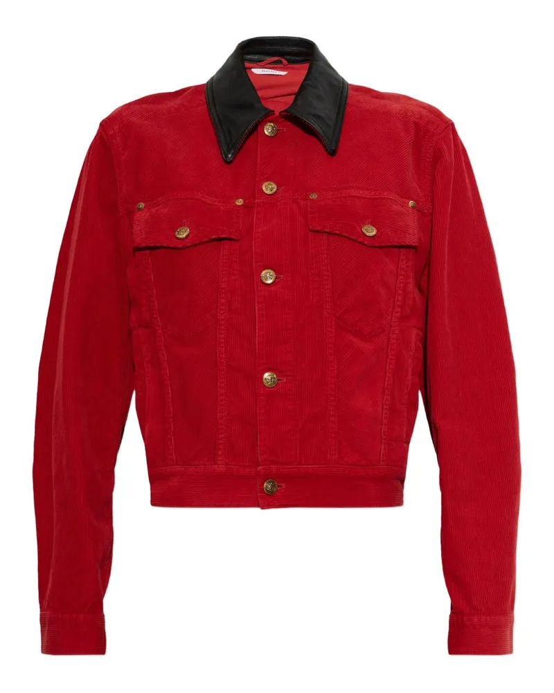 Versace Velvet Denim Jacket — Red Red