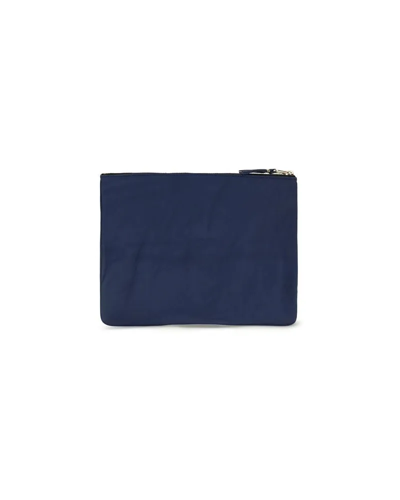 Comme des Garçons Men's Blue Calf Leather Bos Taurus Wallet Blue