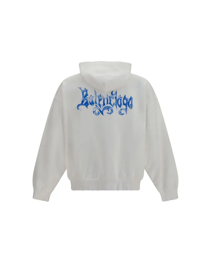 Balenciaga Men's White Cotton Sweatshirt Clothing White