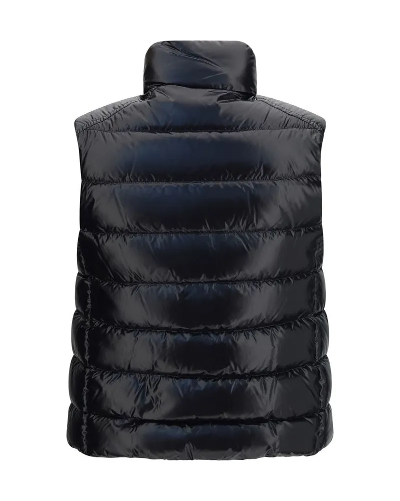 Moncler Women's Black Polyamide Sleeveless Jacket Clothing Black