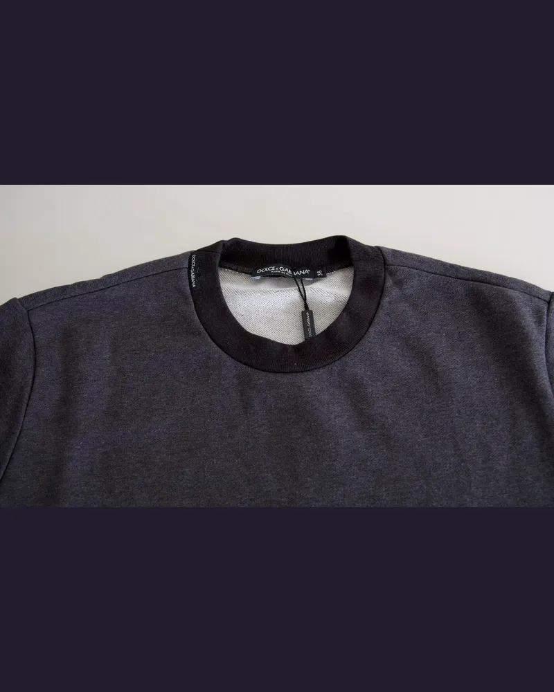 Dolce & Gabbana Women's Crew Neck Pullover Gray Viscose Nylon Gray