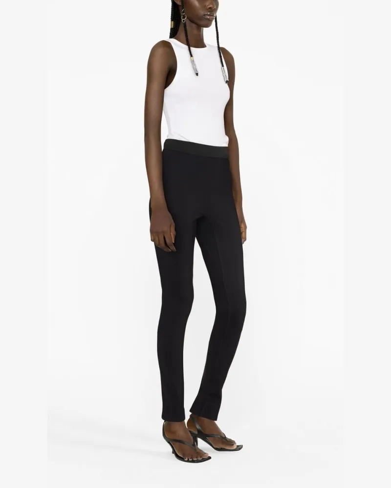 WARDROBE.NYC High-Waist Zipped Leggings — Black Black