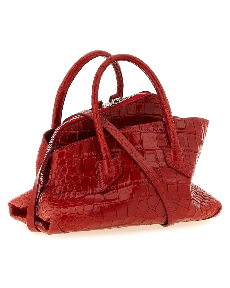 ATTICO La Passeggiata Calfskin Leather Bag — Red Red