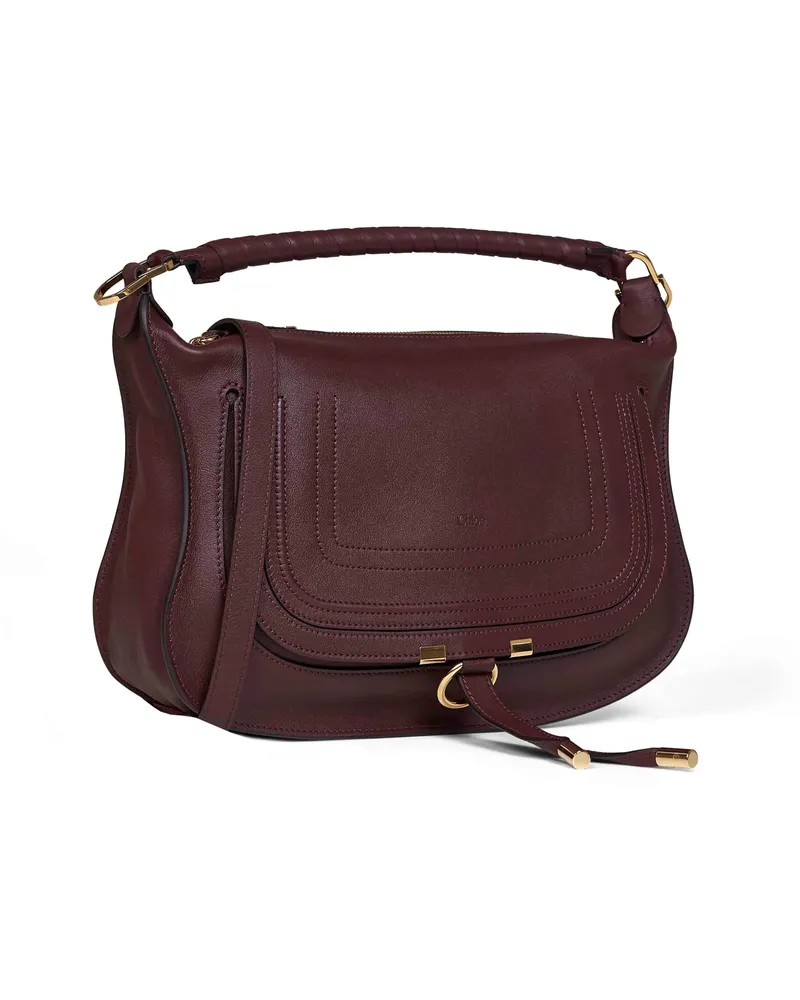 Chloé Women's Shoulder Bag Marcie Burgundy Calf Leather Burgundy
