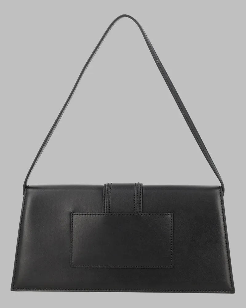 Jacquemus Women's Shoulder Bag Le Bambino Long Black Bovine Leather Black