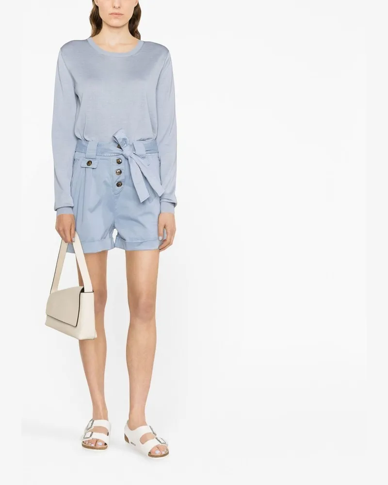 Woolrich Stretch Cotton Twill Shorts — light blue Light