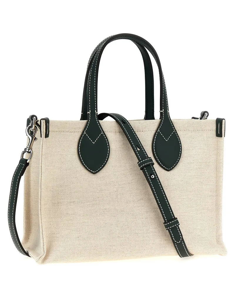 Gucci Women's Logo-Print Canvas Tote Beige Polyurethane Cotton Linen Beige