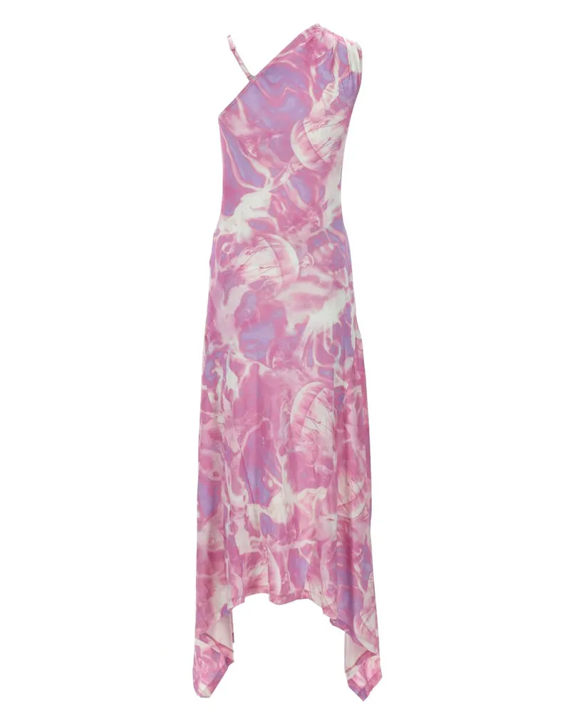 Versace Jeans Printed Viscose Dress — Pink Pink