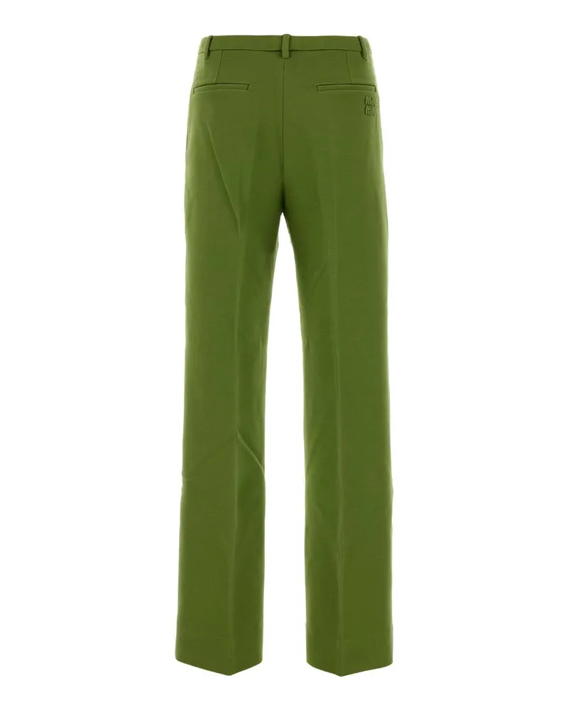 Miu Miu Mp1931sooo18fq F0089 Verde Eapavi Pantaloni Trousers Green