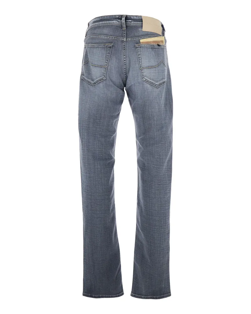 Jacob Cohën Men's Jeans Bard Faded Grey Denim Cotton Gray