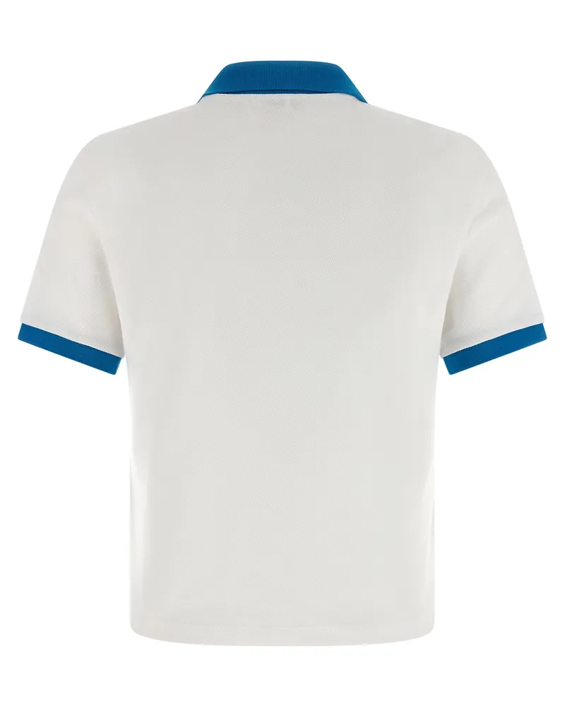 Versace Women's Blue Cotton Polo Shirt White