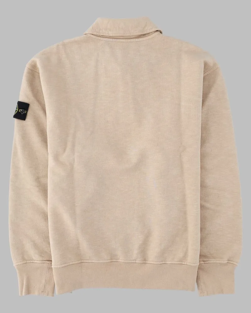 Stone Island Polo Collar Cotton Sweater — Beige Beige