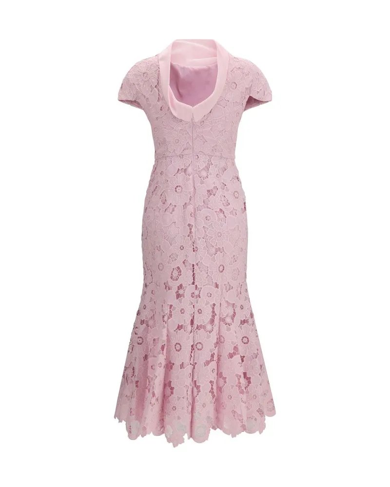 Self-Portrait Women's Multicolor Polyester Cocktail Dress Pink