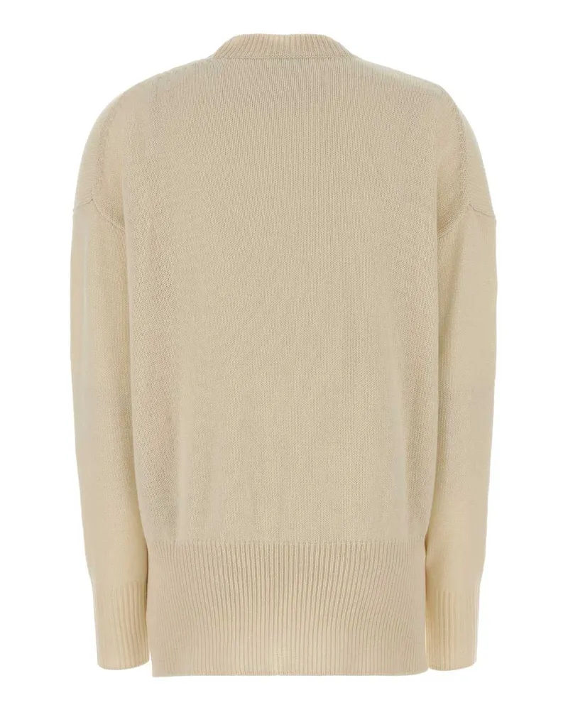 Jil Sander J02gp0013j13206 107 Natural Cashmere Maglieria Sweater Beige