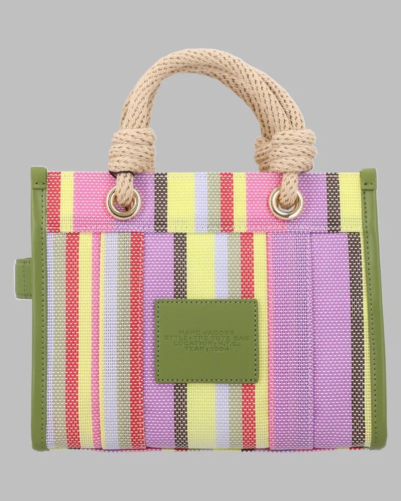 Marc Jacobs Striped Multicolor Tote Bag — Multicolor Multicolor