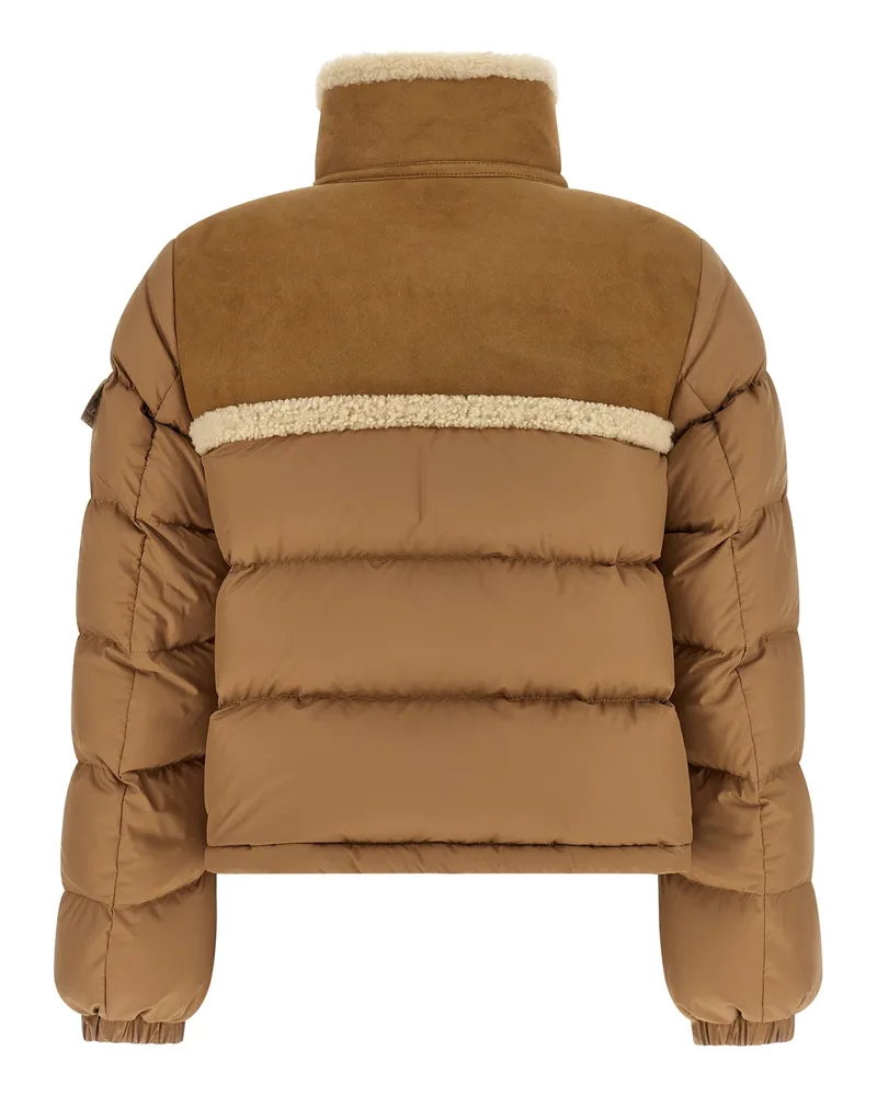 Moncler Women's Beige Polyester Full-Length Jacket Clothing Beige