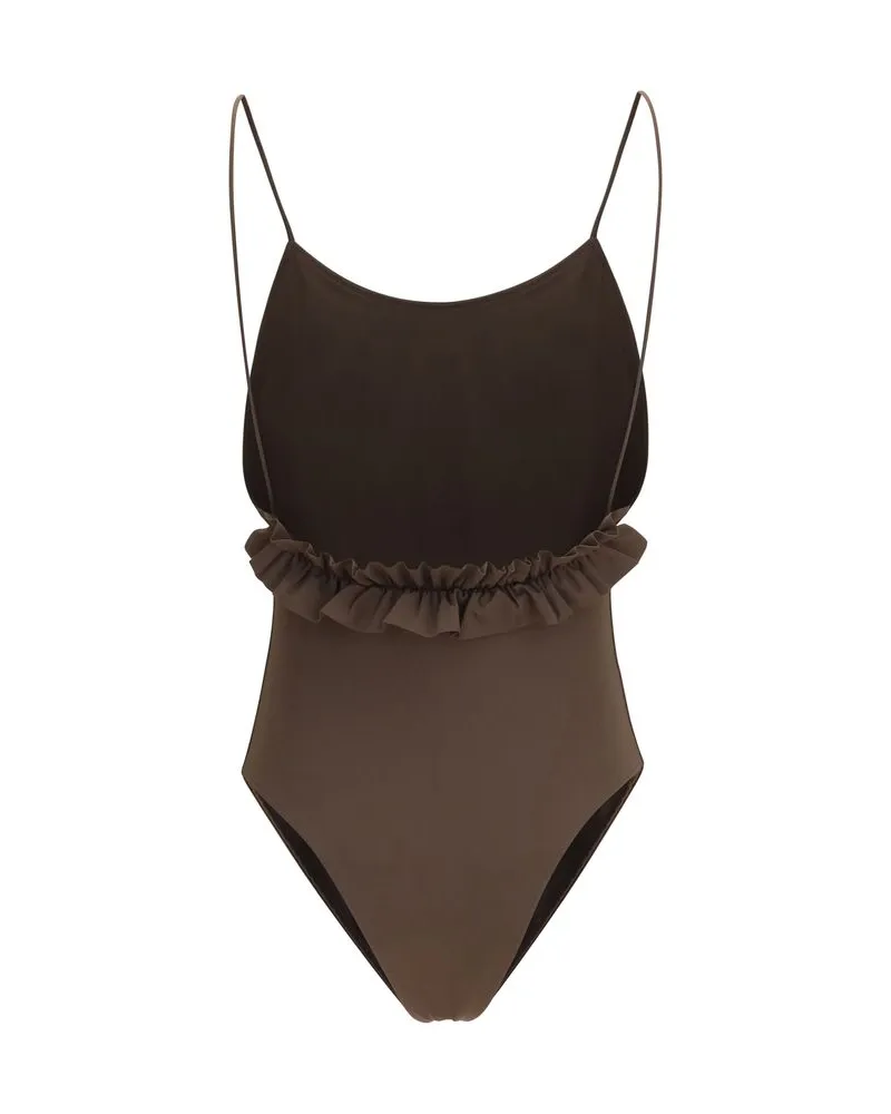 Jacquemus Women Brown Polyamide One-Piece Swimsuit Clothing Brown