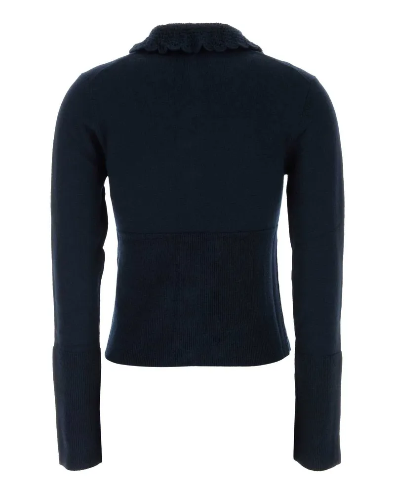Chloé Women's Navy Blue Wool Cardigan Inknavy Exterior: Maglieria Sweater Navy