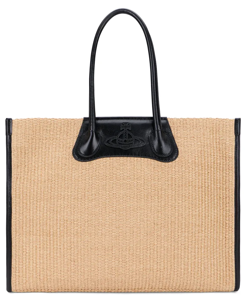 Vivienne Westwood Woven Cotton-Blend Tote Bag — Beige Beige
