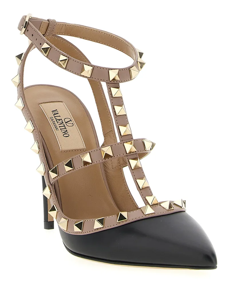 Valentino Garavani Women's Black Lamb Leather High Heel Pumps Black