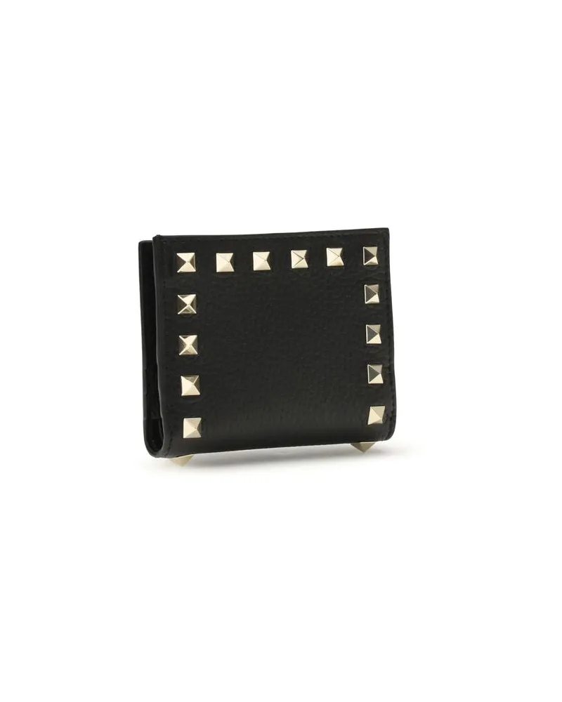 Valentino Garavani Women's Black Lamb Ovis Aries Wallet Black