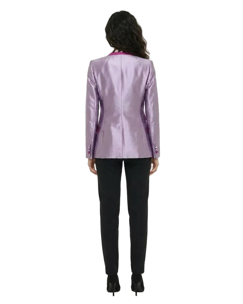 Dolce & Gabbana Women Purple Polyamide Blazer Clothing Purple
