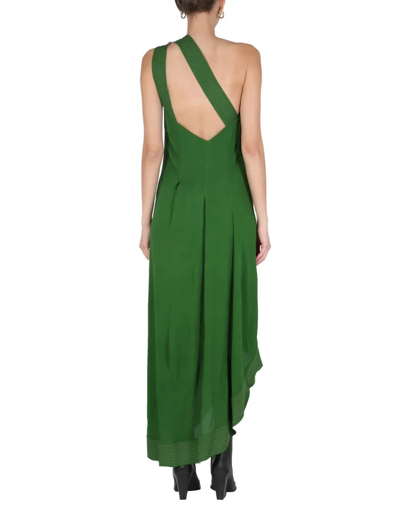 Givenchy Contrasting Stitching Dress — Green Green