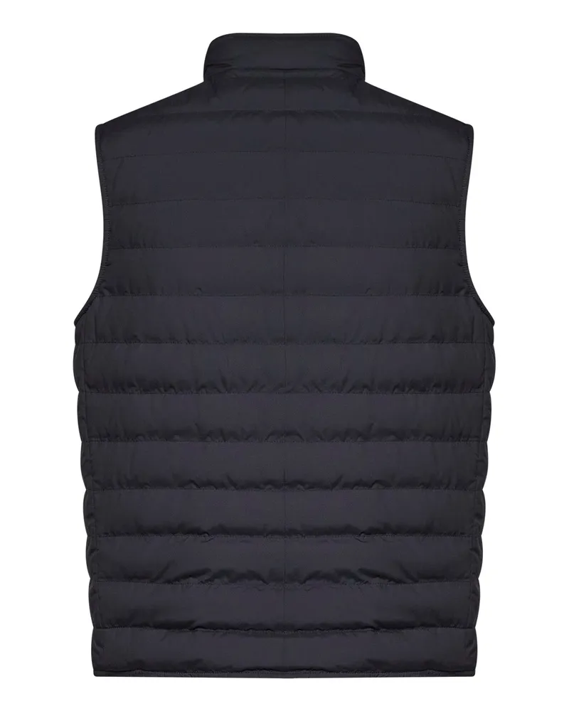 Brunello Cucinelli Men's Padded Vest Navy Blue Nylon Polyester & Down Jackets Navy
