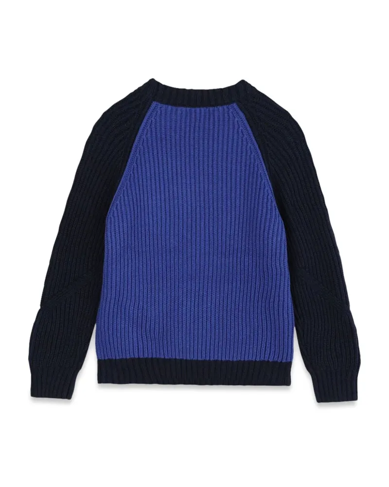 Kenzo Cotton-Wool Knit Sweater — Blue Blue