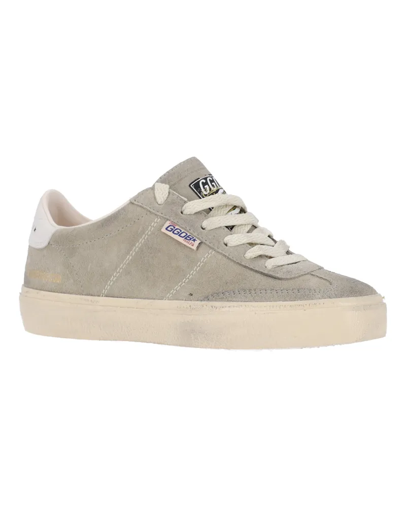 Golden Goose Women's Suede And Leather Low-Top Sneaker Gray Cow Gray